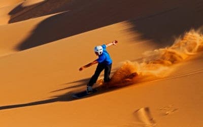 Sandboarding in Namibia