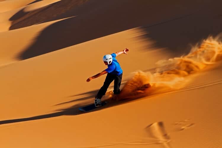 Sandboarding in Namibia