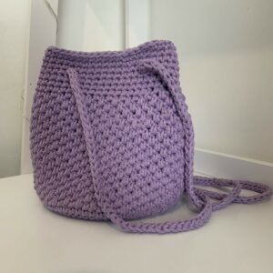 Lilac Crochet Bucket Shoulder Bag | Arebbusch Market