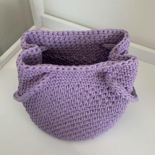 Lilac Crochet Bucket Shoulder Bag | Arebbusch Market