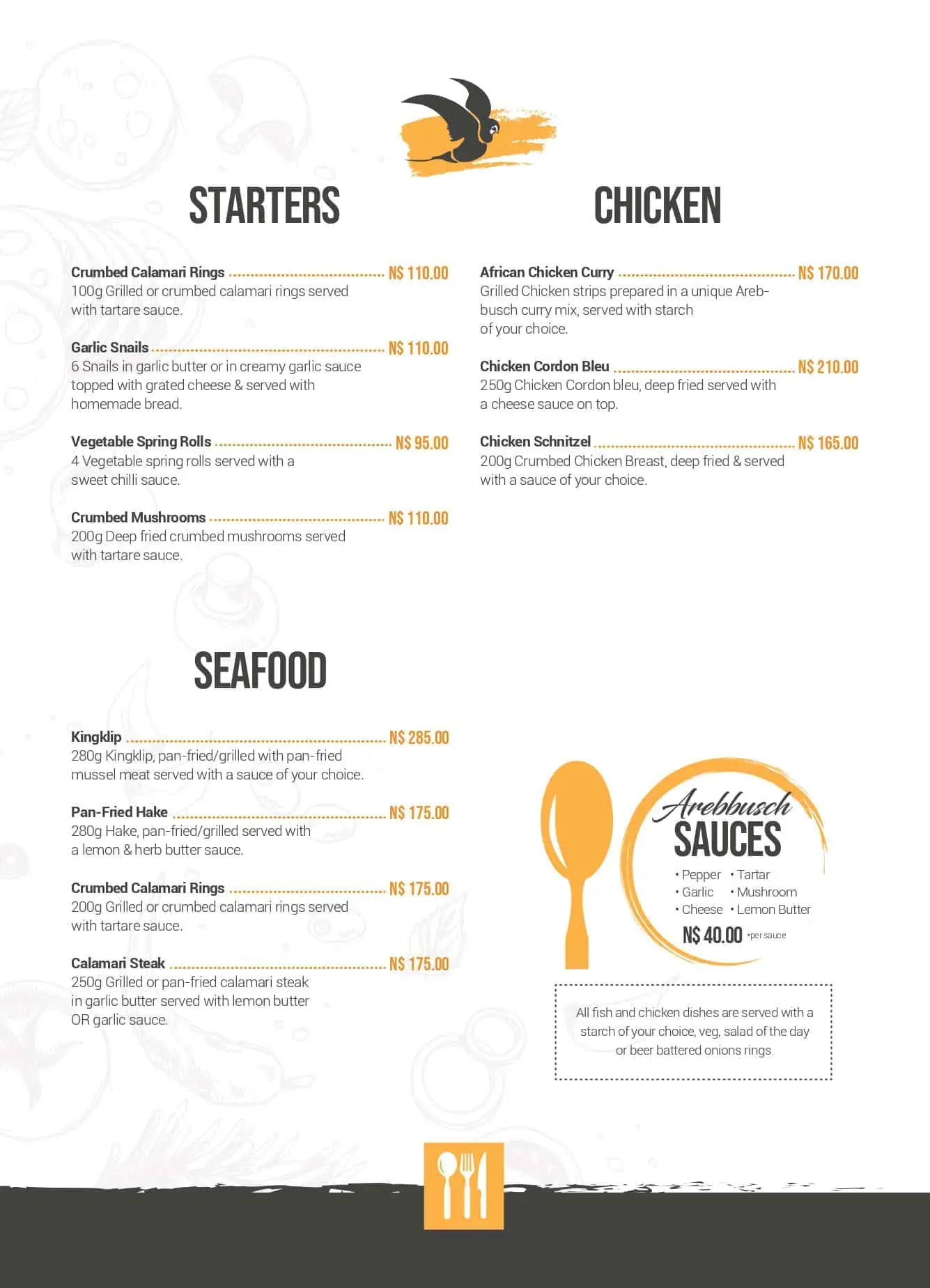 Arebbusch A La Carte Menu - Pg2 Arebbusch A La Carte Menu - Pg2